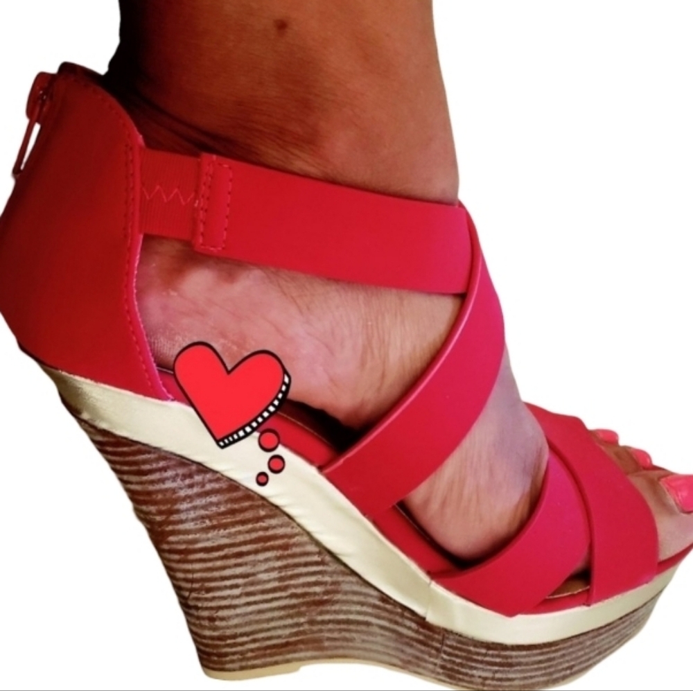 Alrisco Hollyn Wedge Sandals - Size 8.5 - Picture 4 of 4